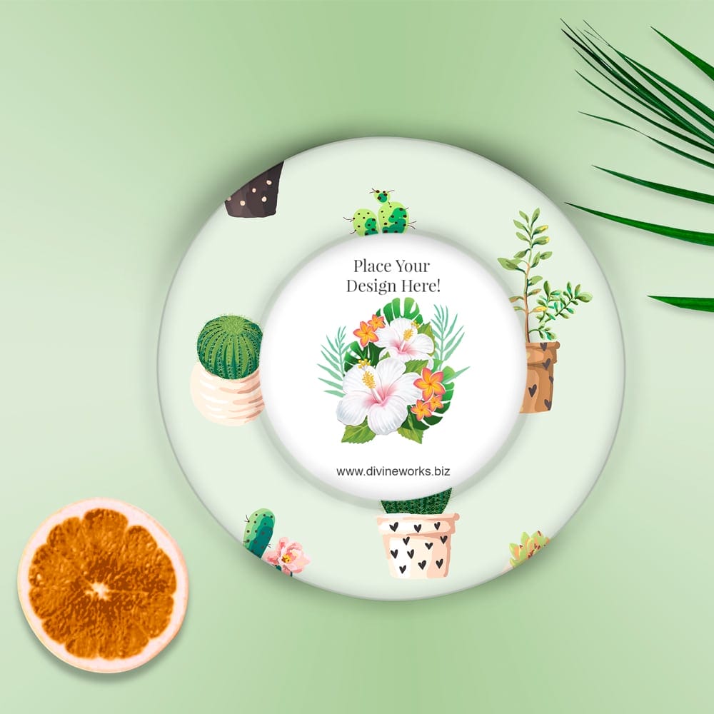 Free Ceramic Plate Mockup