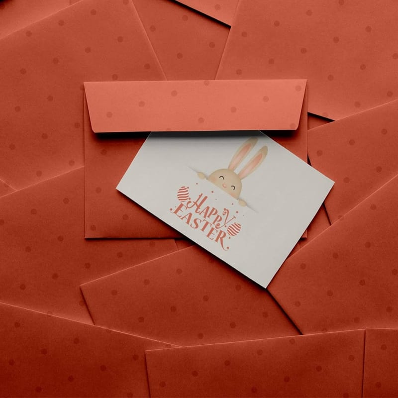 Free Easter 2021 Greeting Card Mockup PSD