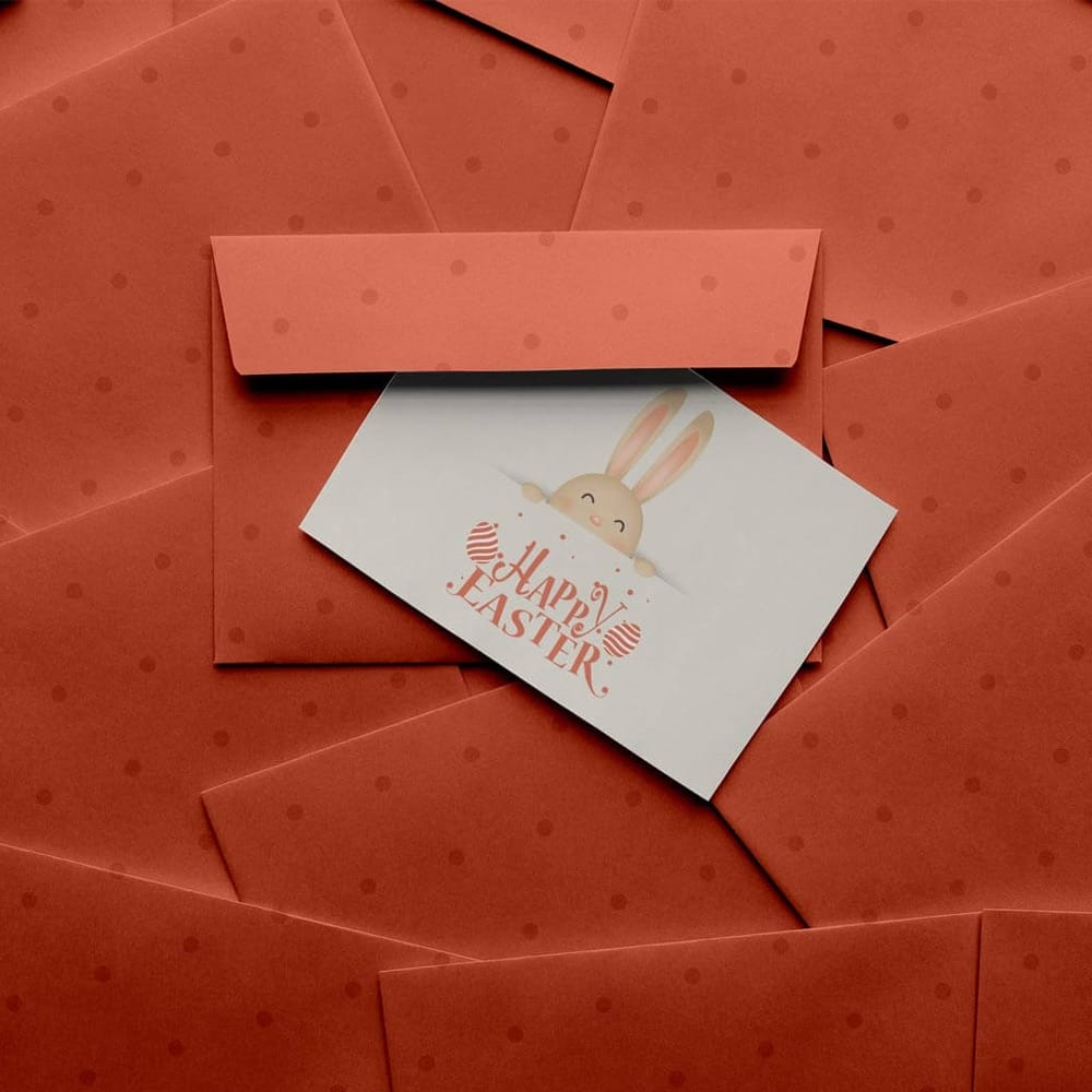 Free Easter 2021 Greeting Card Mockup PSD