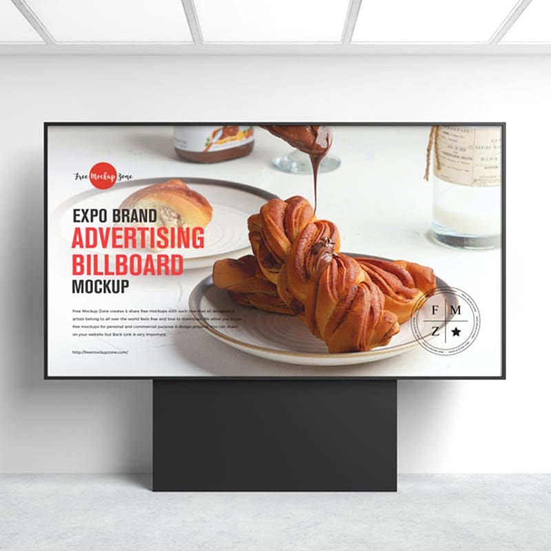 Free Expo Brand Advertising Billboard Mockup