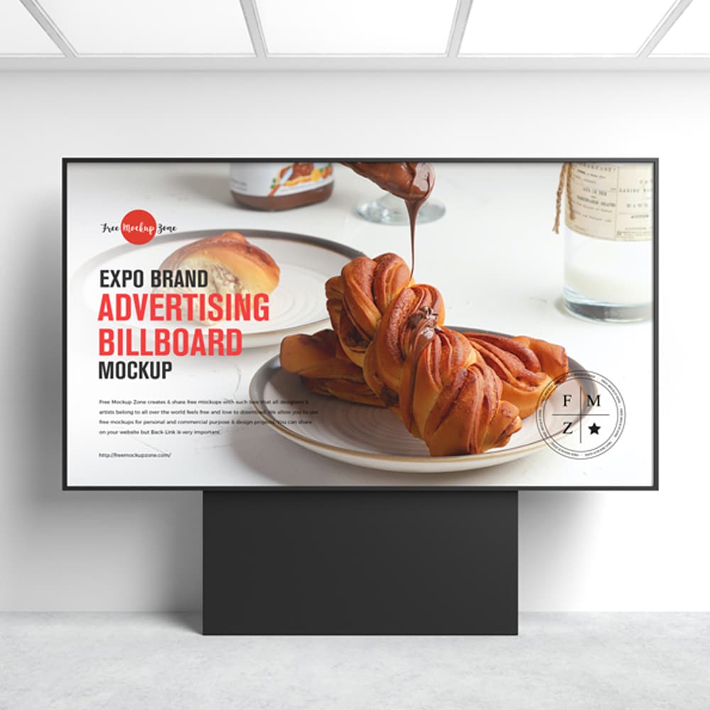 Free Expo Brand Advertising Billboard Mockup