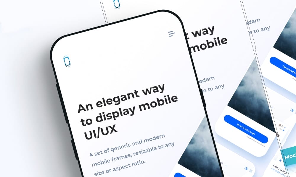Free Flat Mobile Frames Mockup