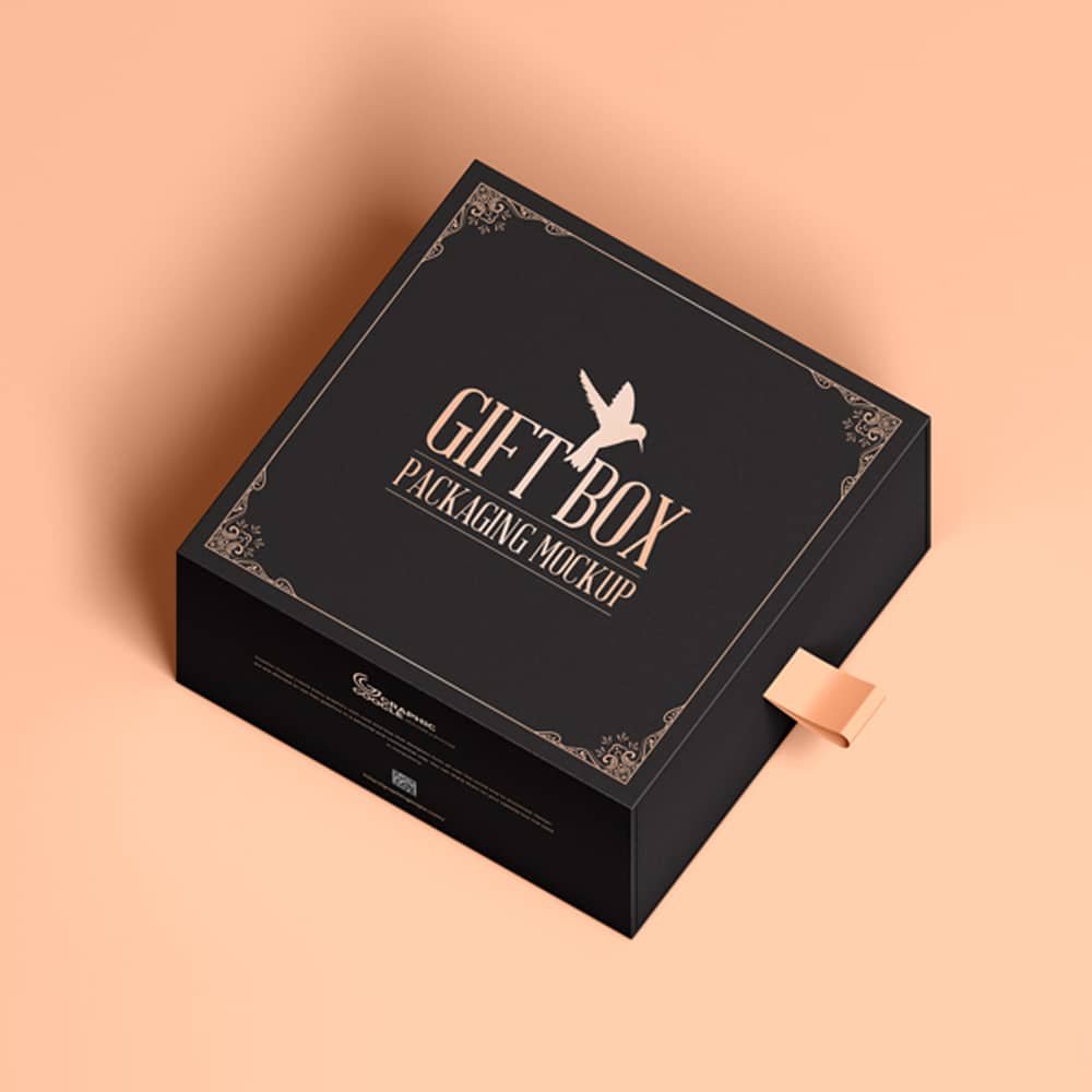 Free Gift Slide Box Packaging Mockup