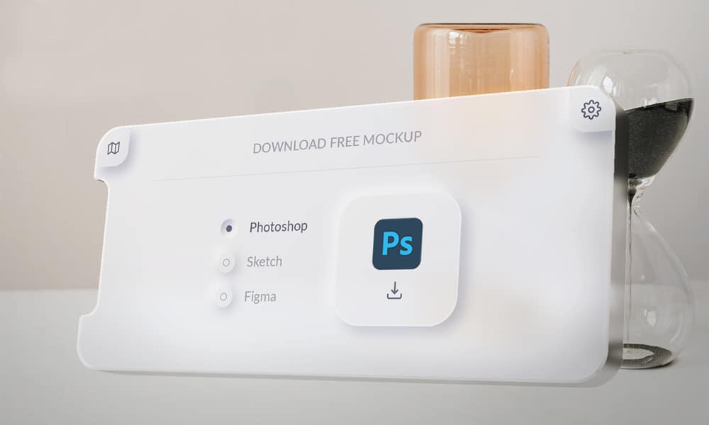 Free Glassmorphism Mockup