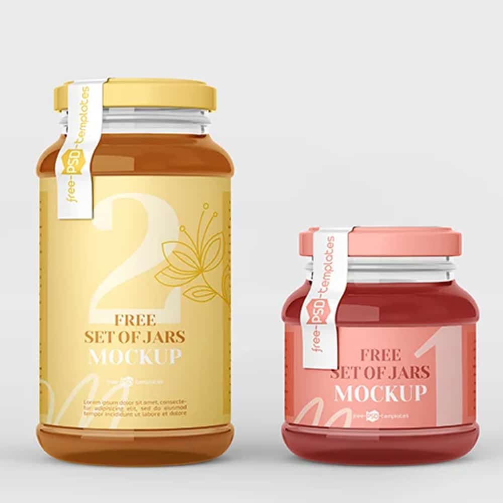 Free Jar Set Mockup In PSD » CSS Author