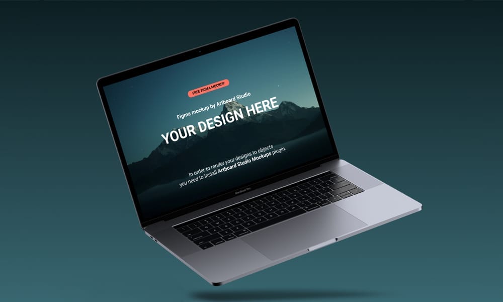 Free MacBook Mockup For Figma