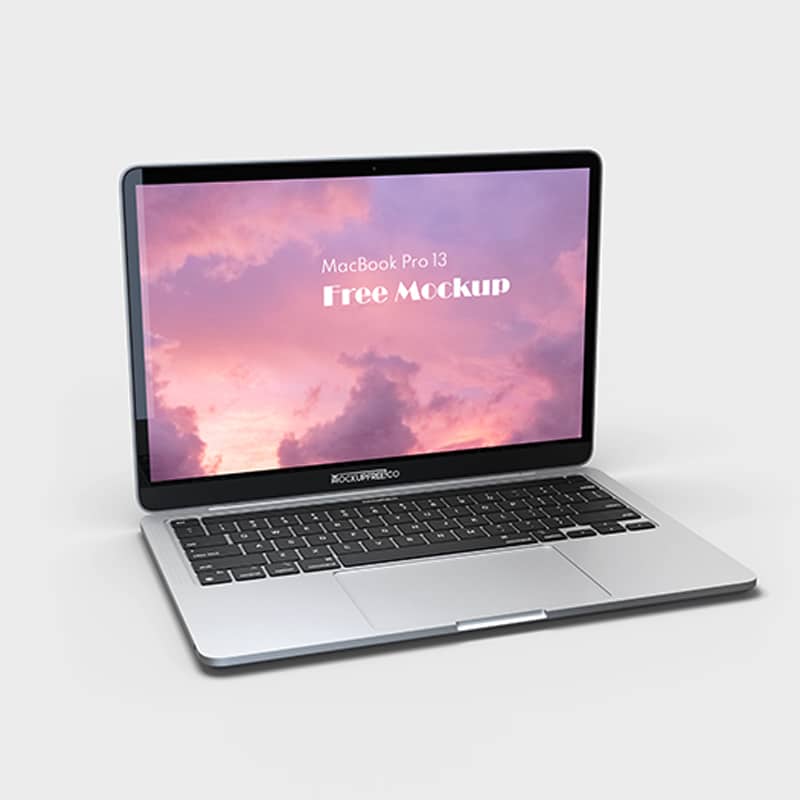Free MacBook Pro 13 Mockup in PSD