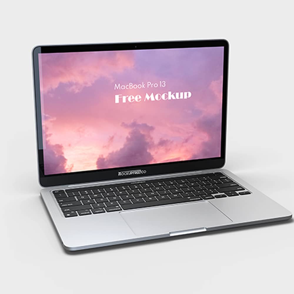 Free MacBook Pro 13 Mockup in PSD