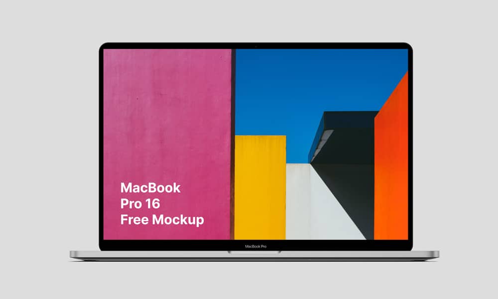 Free MacBook Pro 16 Mockup
