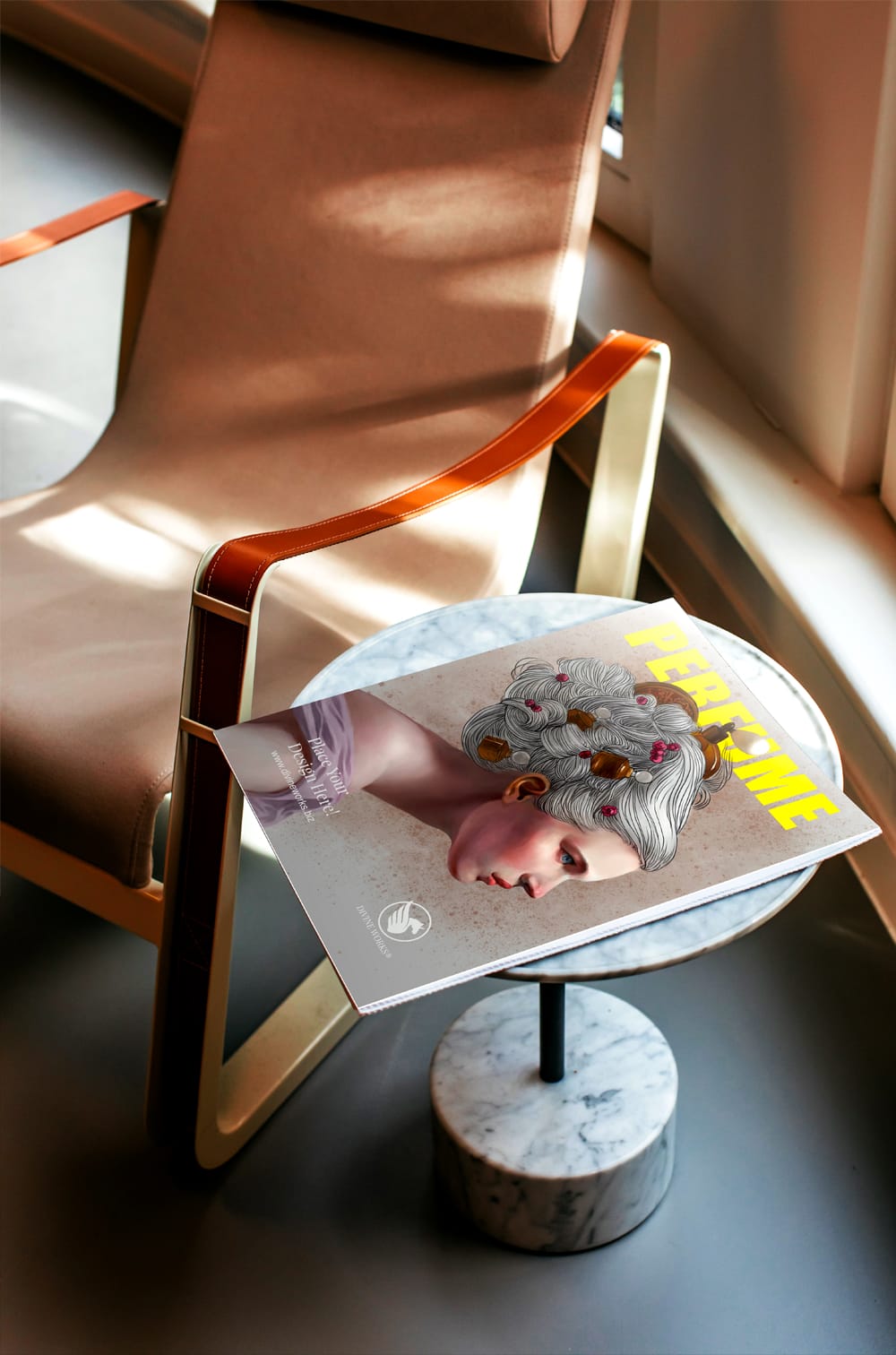 Free Magazine Cover Mockup PSD