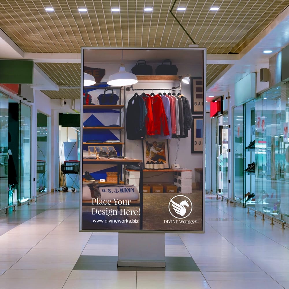 Free Mall Advertising Mockup PSD