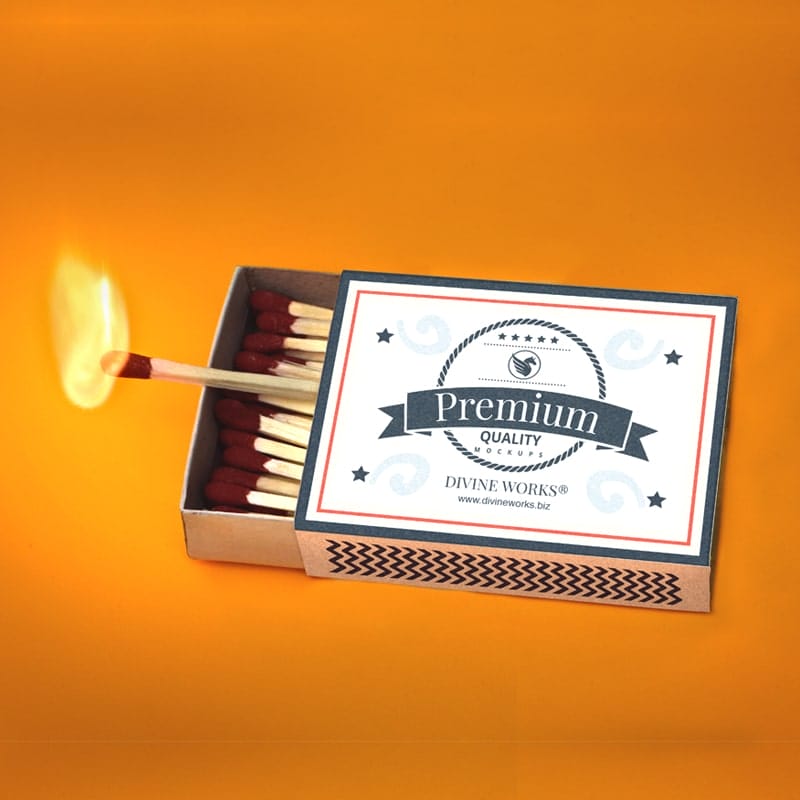 Free Matchbox Mockup PSD