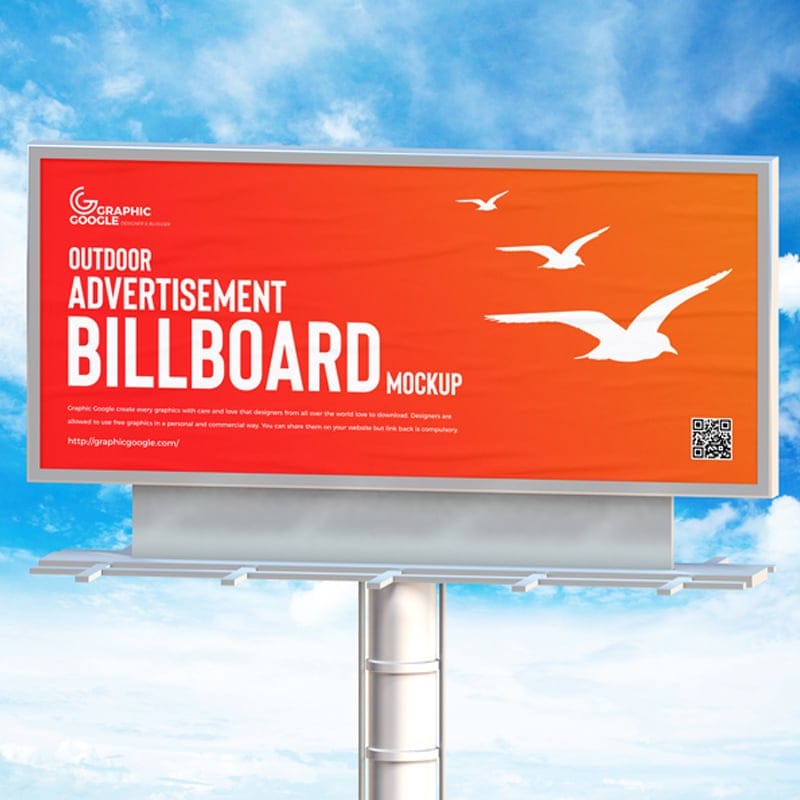 Free Outdoor Advertisement Billboard Mockup PSD