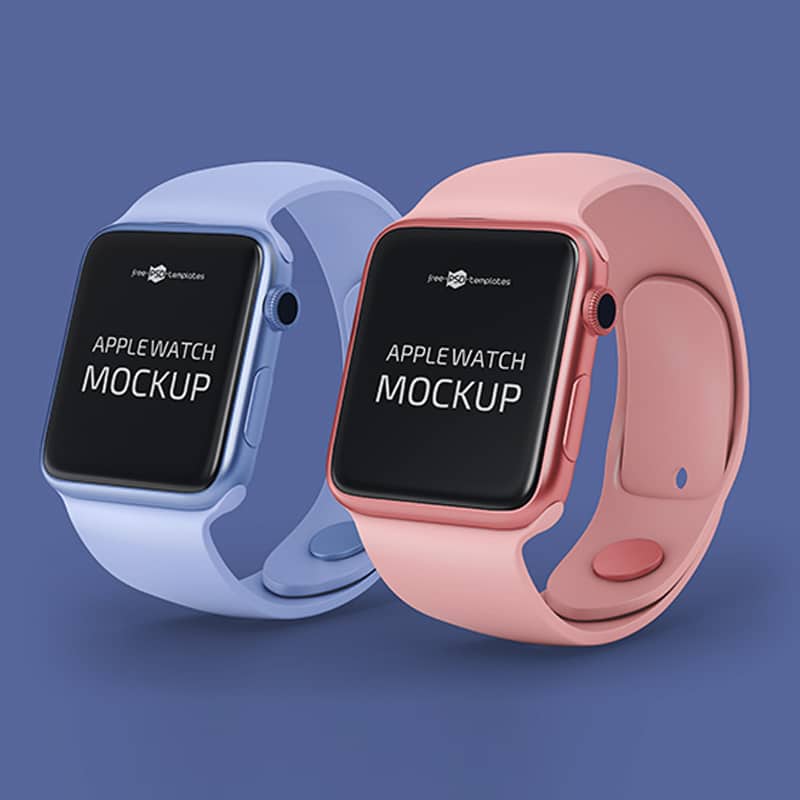 Free PSD Apple Watch Mockup Templates