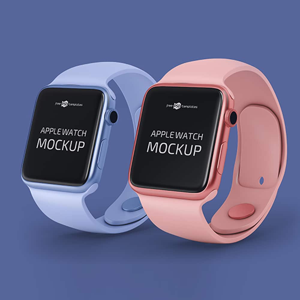 Free PSD Apple Watch Mockup Templates