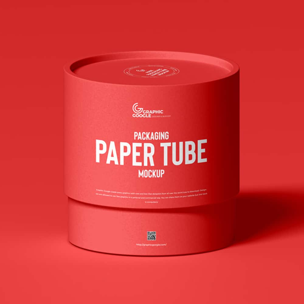 Free PSD Packaging Paper Tube Mockup