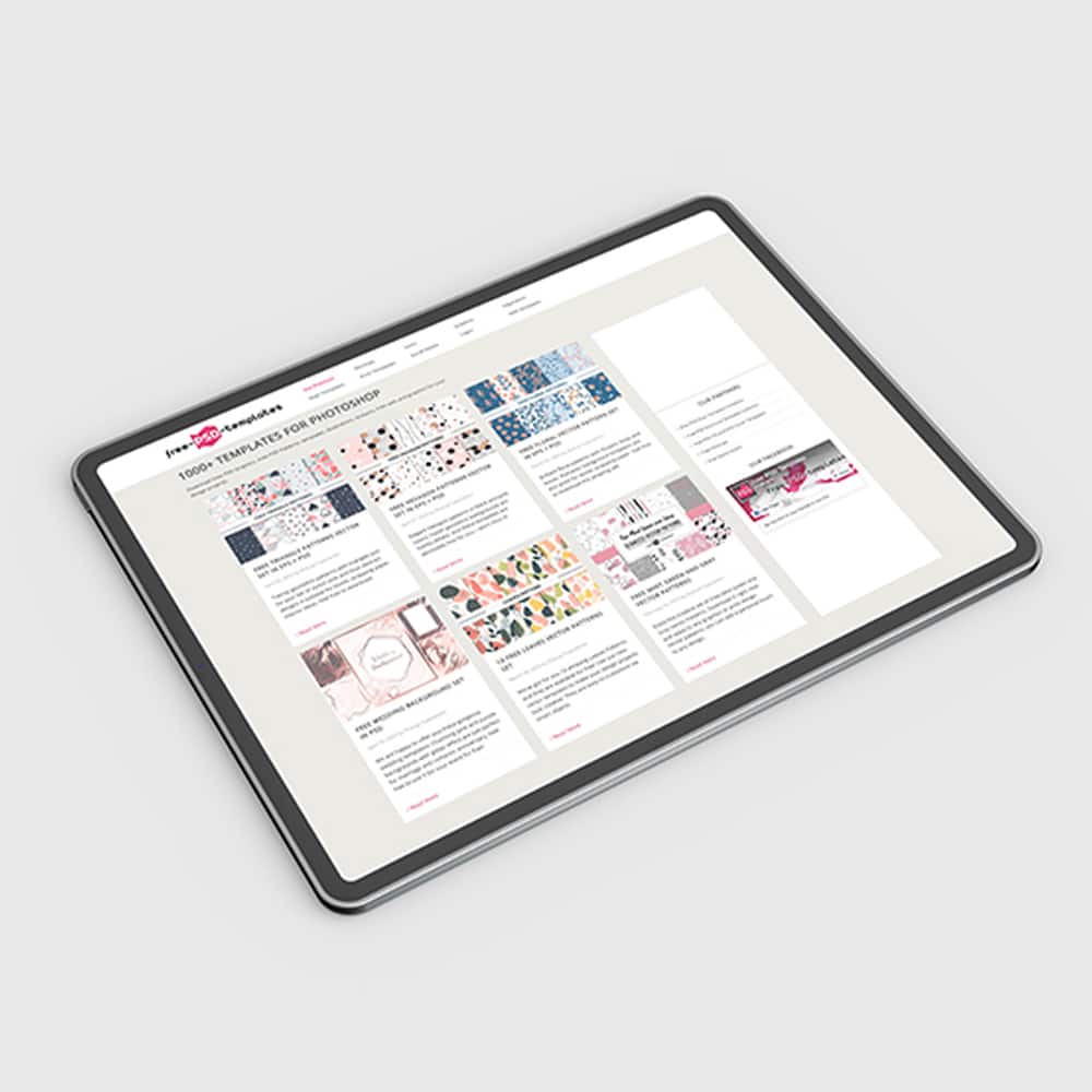 Free PSD Photorealistic Tablet Mockup Templates