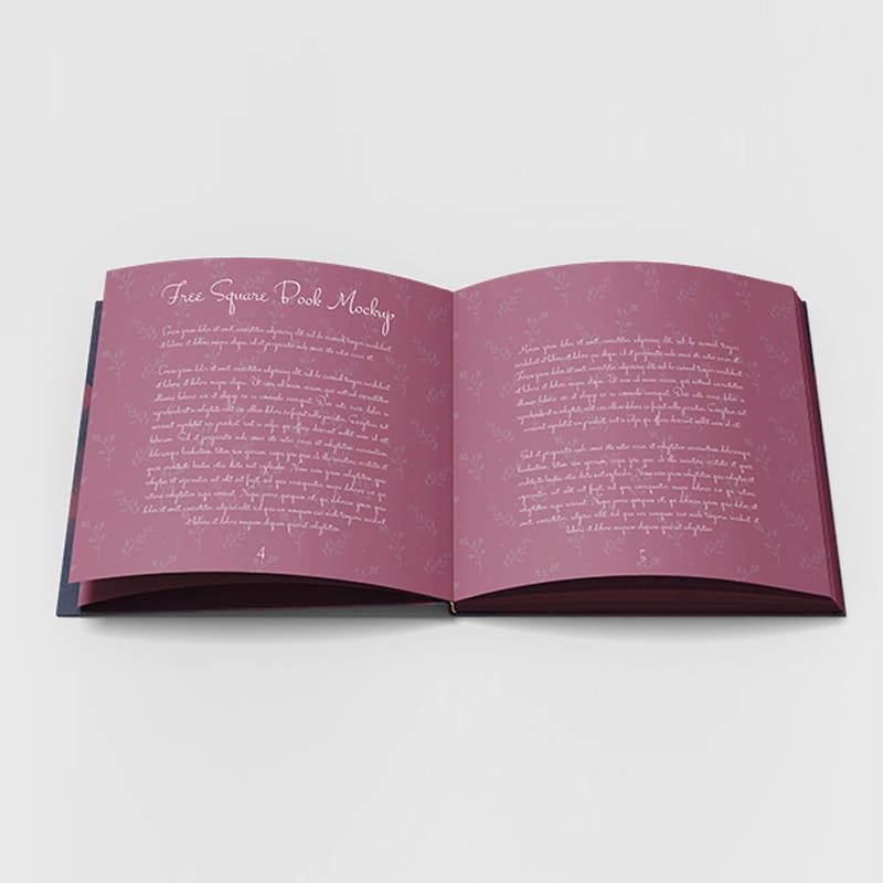 Free PSD Square Book Mockup Templates