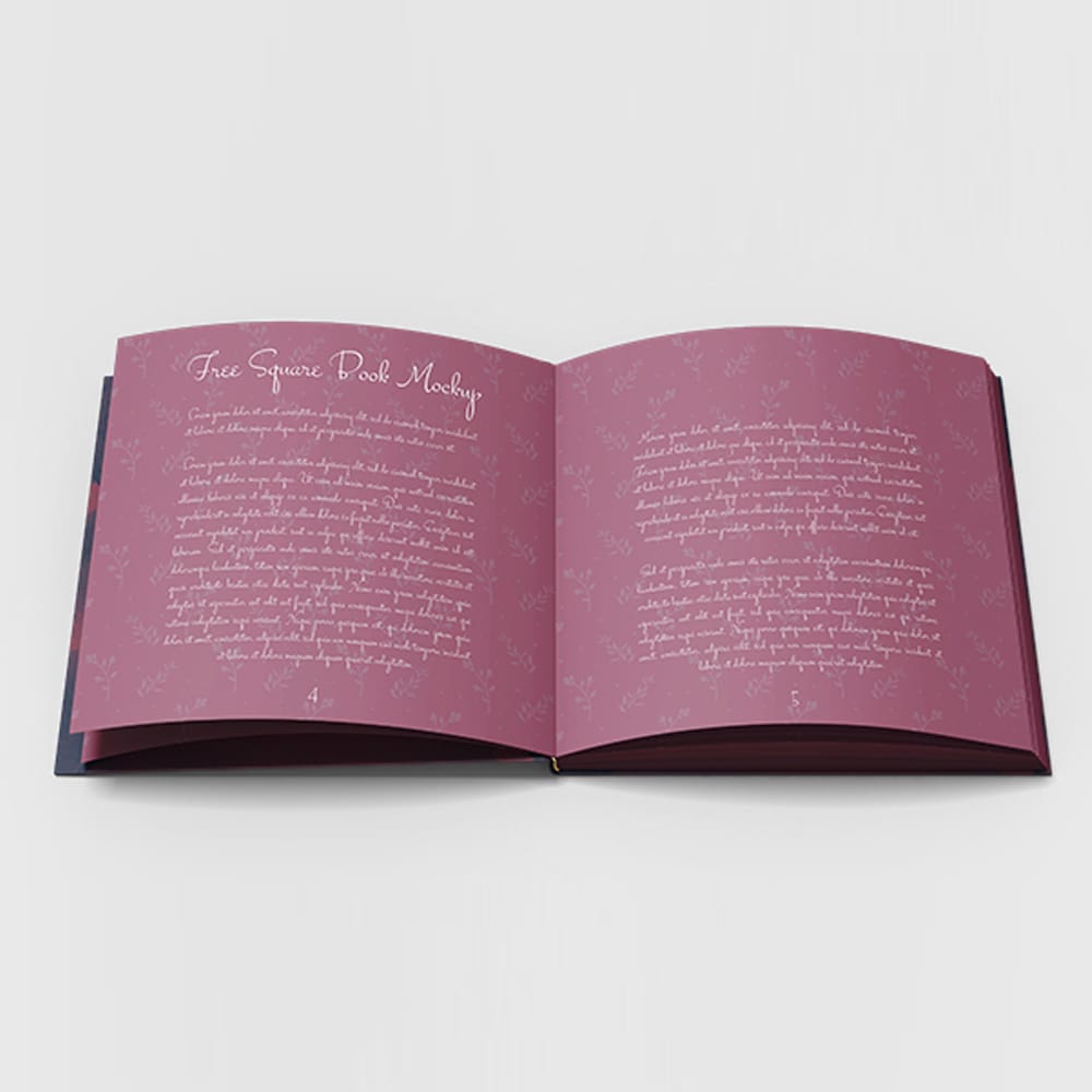 Free PSD Square Book Mockup Templates