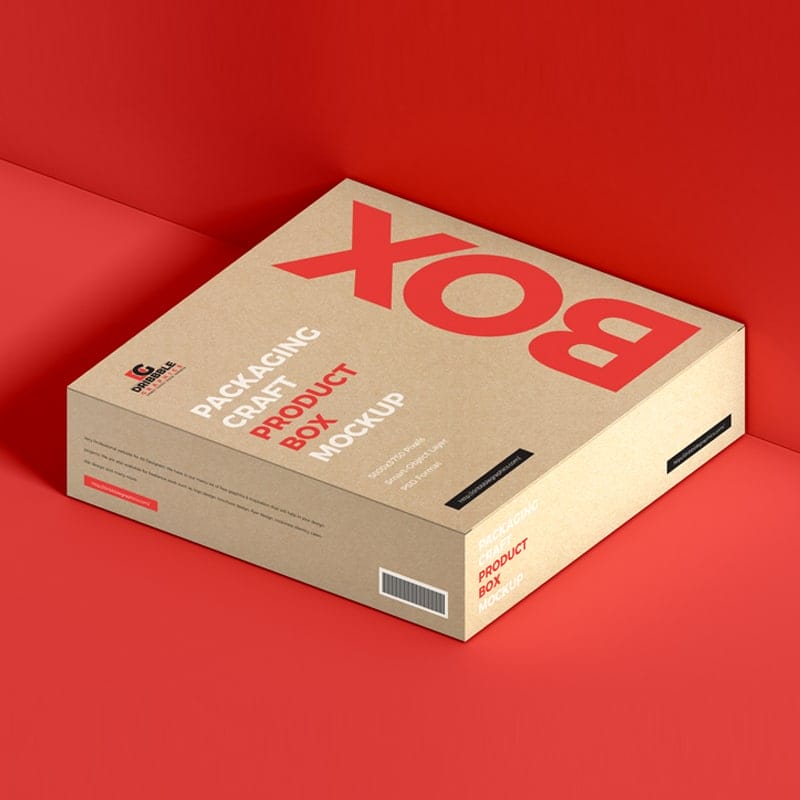 Free Packaging Craft Product Box Mockup » CSS Author