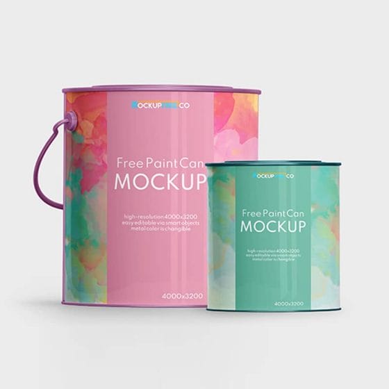Free Paint Can Mockup in PSD