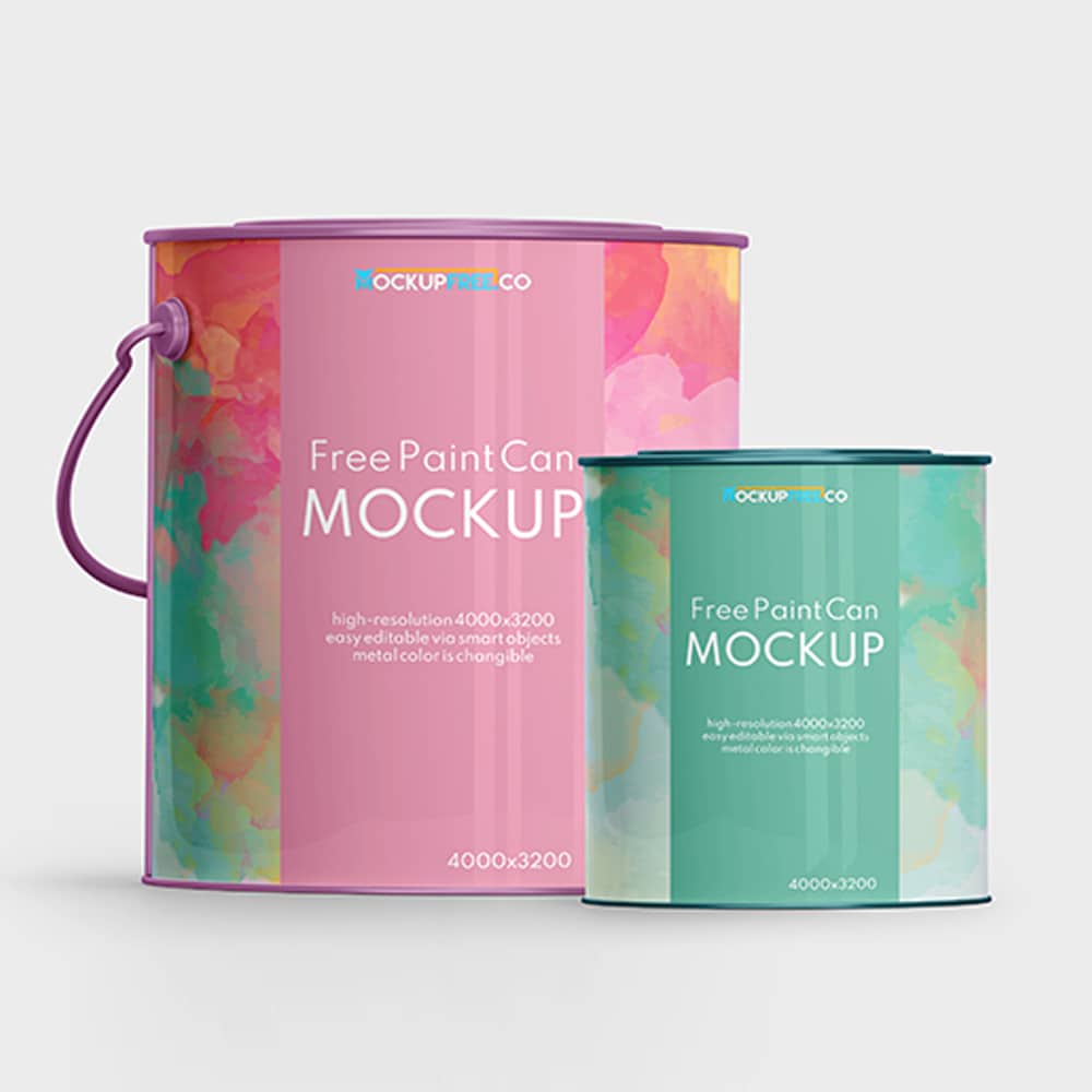 Free Paint Can Mockup in PSD