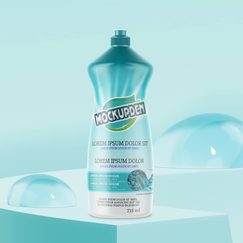 Free Realistic Glass Cleaner Mockup PSD