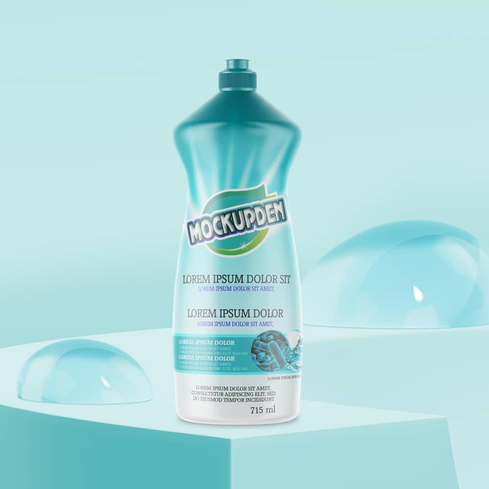 Free Realistic Glass Cleaner Mockup PSD