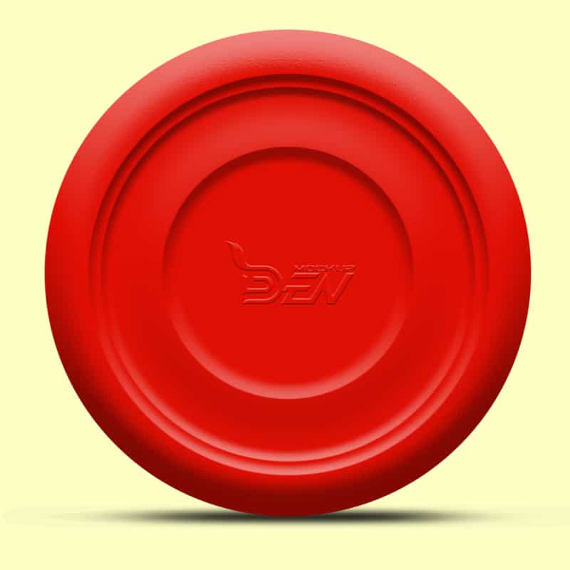 Free Red Frisbee Mockup PSD Template Design