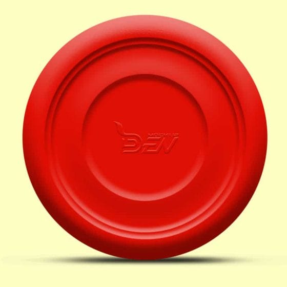 Free Red Frisbee Mockup PSD Template Design