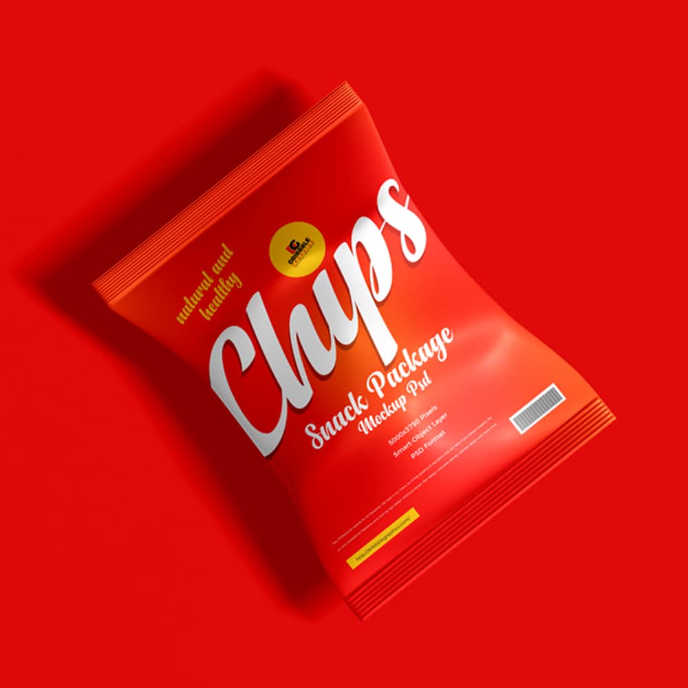 Free Ships Snack Package Mockup PSD