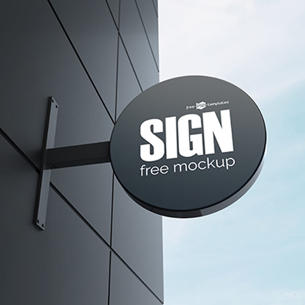 Free Sign Mockup in PSD