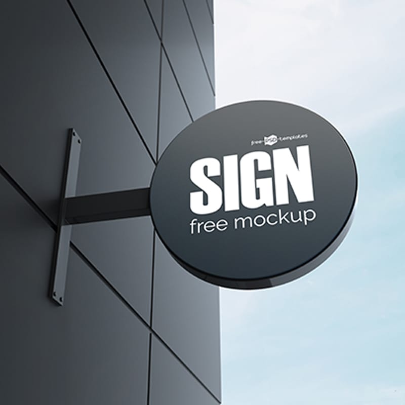 Free Sign Mockup in PSD
