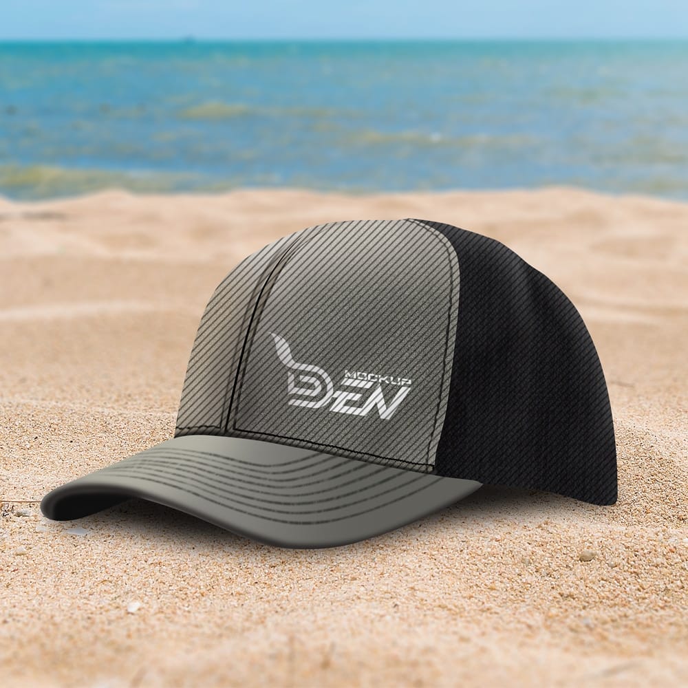 Free Smart Hat Mockup In Outdoor Background PSD Template