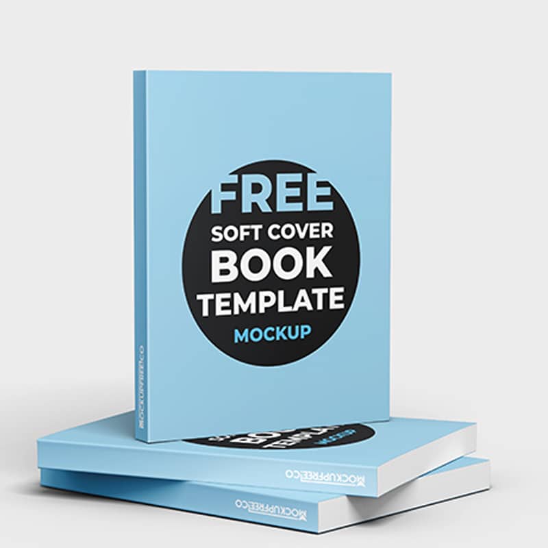 Free Soft Cover Book Mockup in PSD