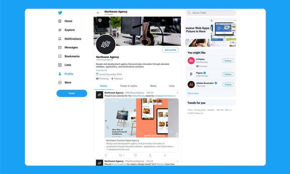 Free Twitter Mockup for Figma