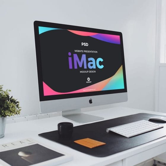 Free Website Presentation iMac Mockup Design
