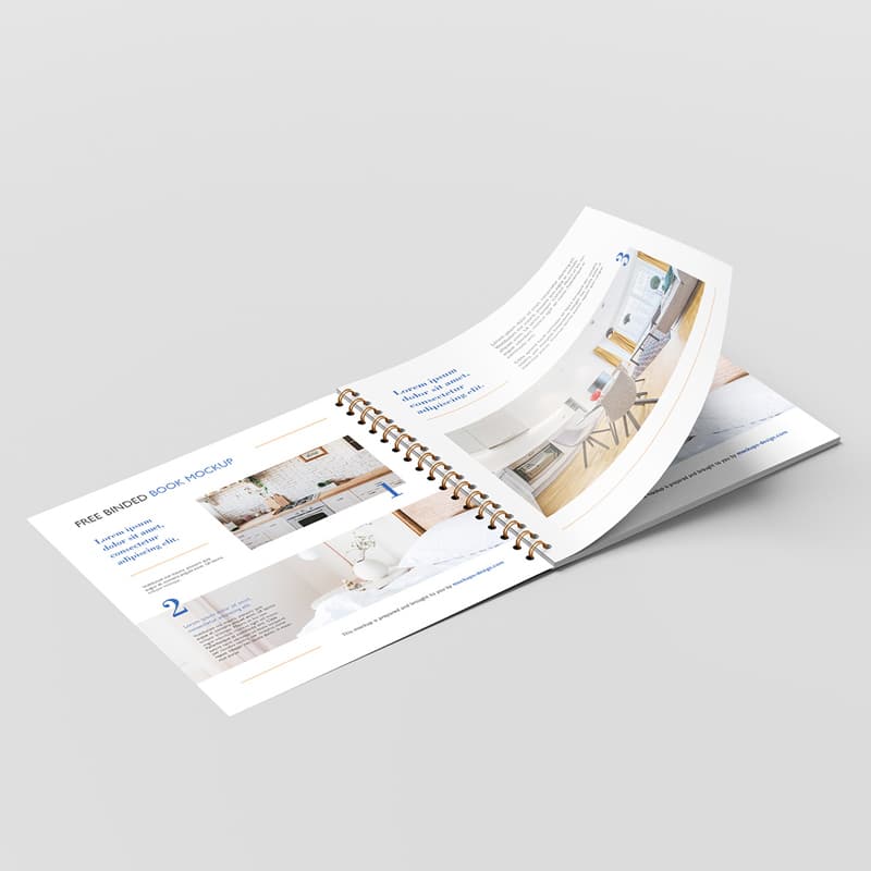 Free Square Binded Brochure Mockup