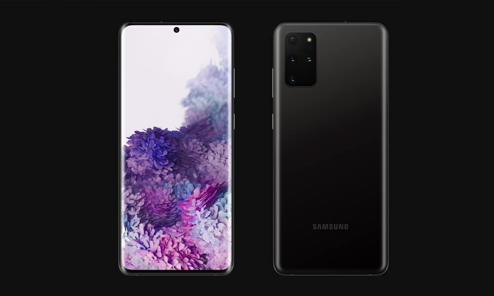 Galaxy S20+ Cloud Blue Mock-up