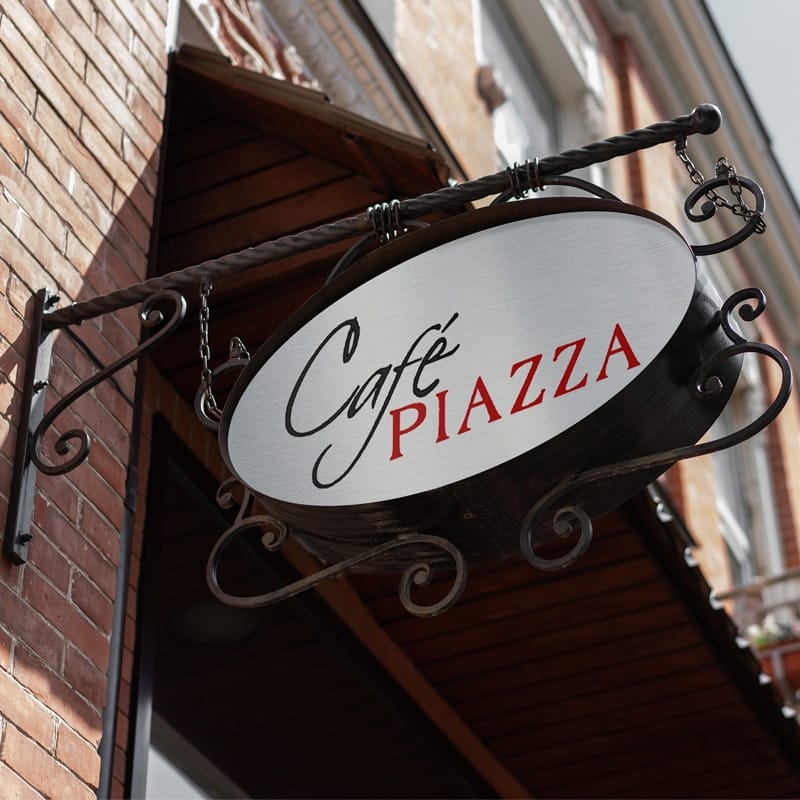 Hanging Old Wall Sign Mockup