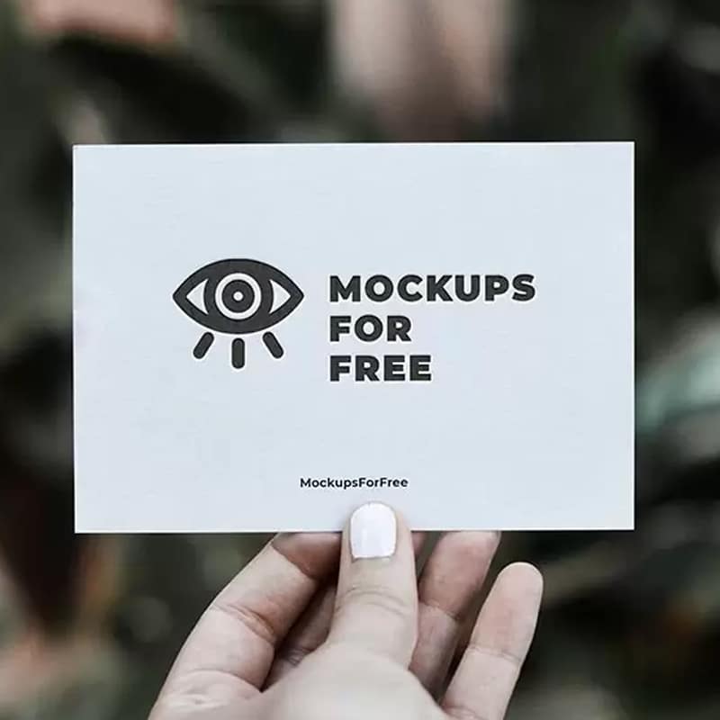 Letterpress Logo On Paper Card Mockup