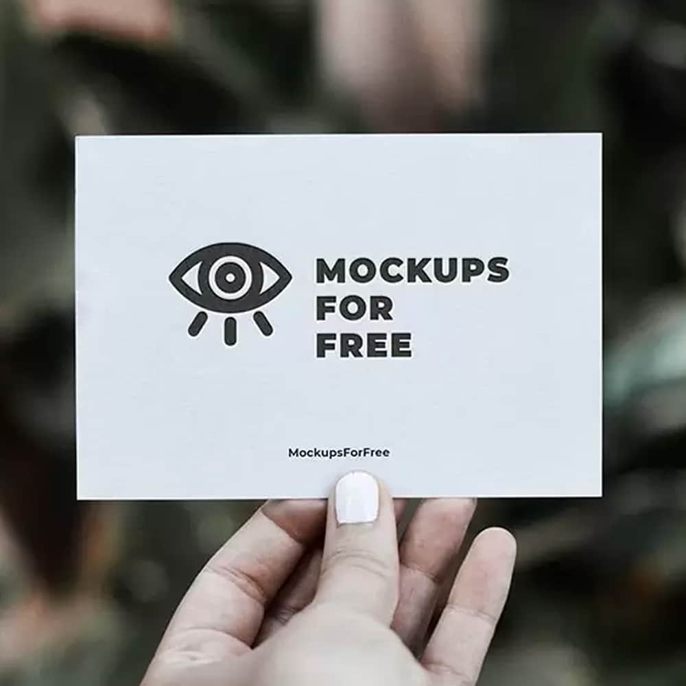 Letterpress Logo On Paper Card Mockup