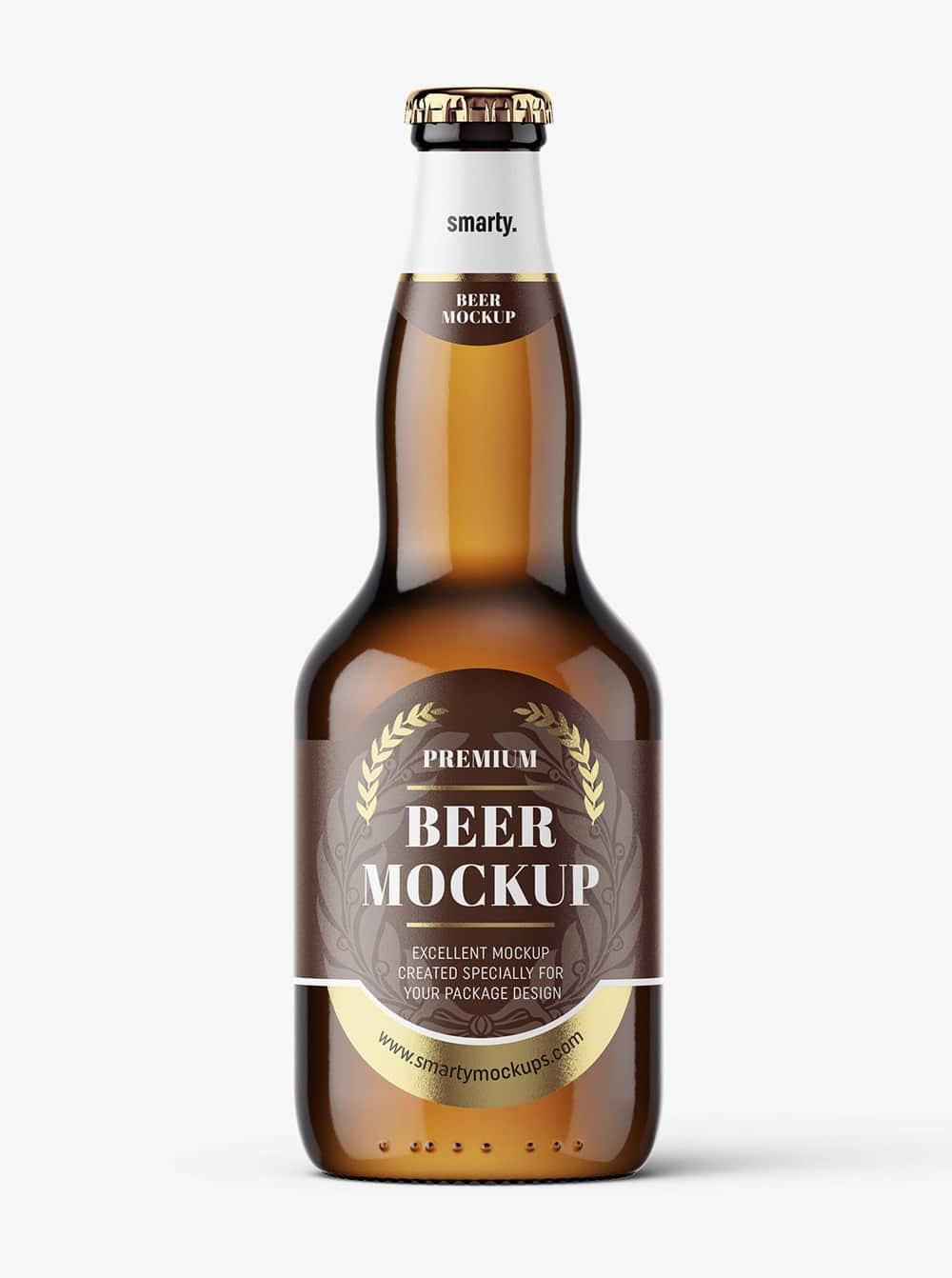 Light Beer Bottle Mockup