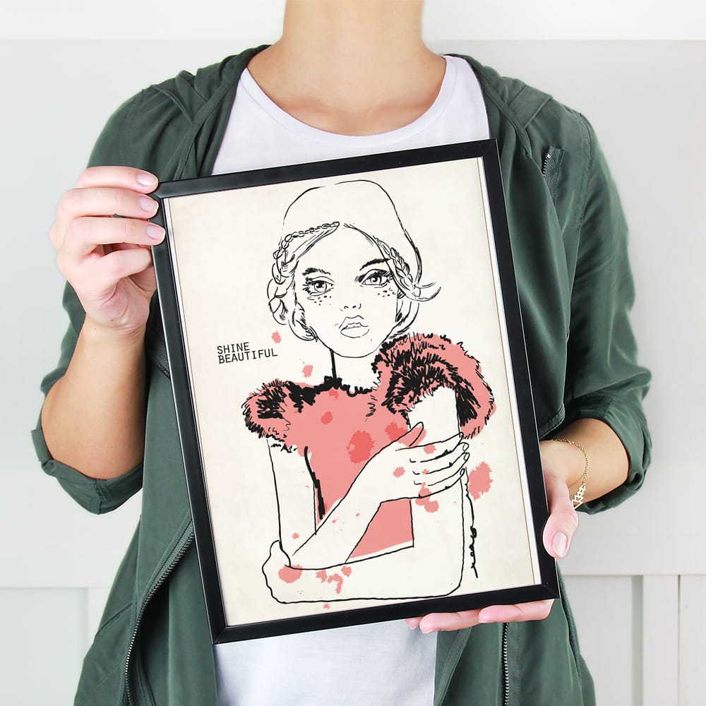 Man Picture Frame Mockup