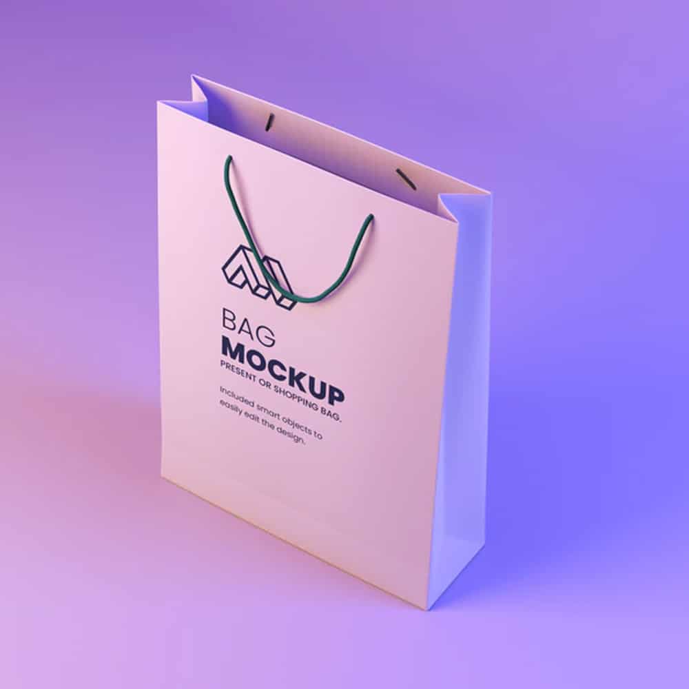 Modern Paper Bag PSD Mockup