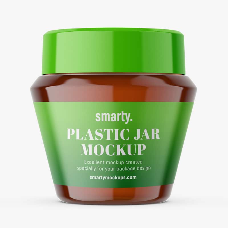 Narrowing Amber Jar Mockup
