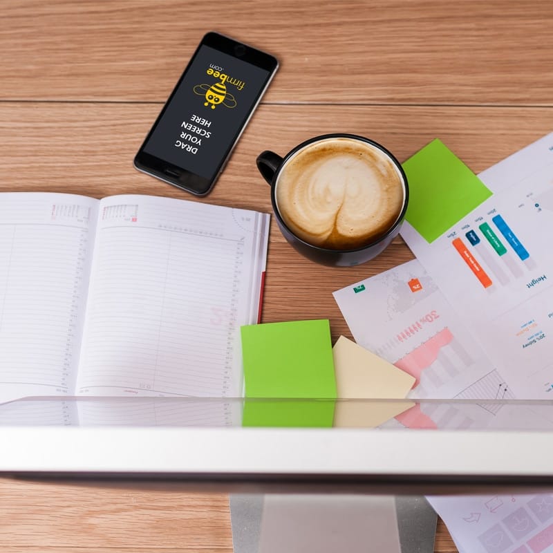 Officie Desk Workspace Mockup PSD