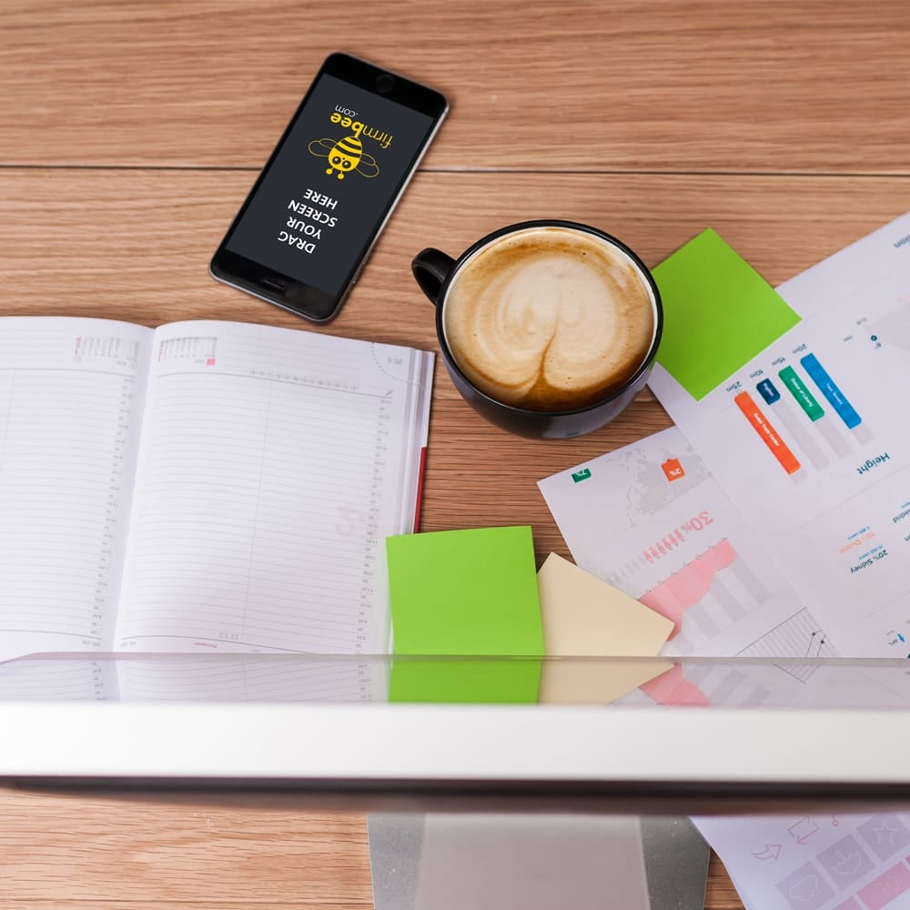 Officie Desk Workspace Mockup PSD