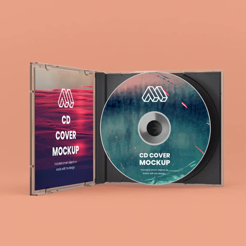Opened CD Case PSD Mockup