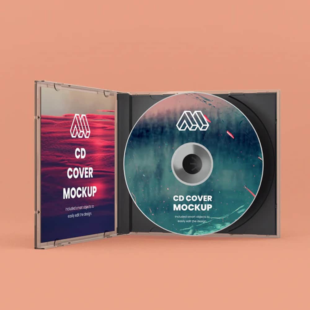 Opened CD Case PSD Mockup